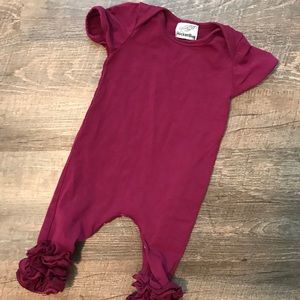 Rocket Bug ruffled onesie